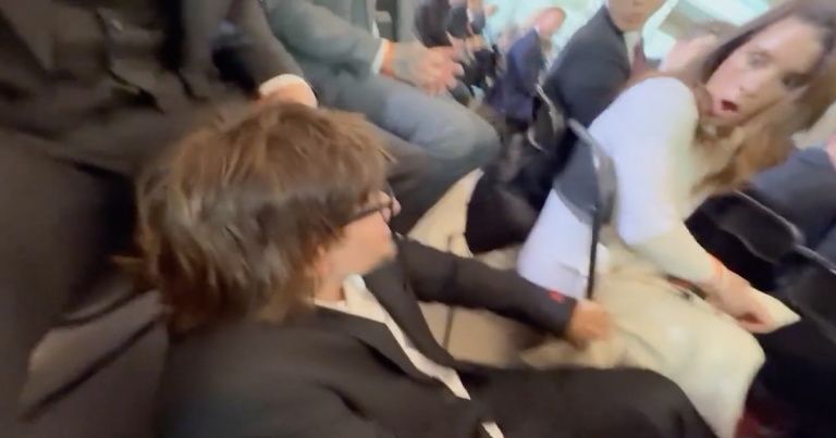 Inaugural Mishap: Theo Von Falls to Ground When His Chair Breaks (VIDEO)