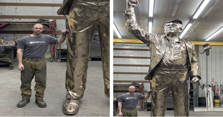 Dems Punching Air as MAMMOTH Trump Statue Unveiled Ahead of Inauguration Day