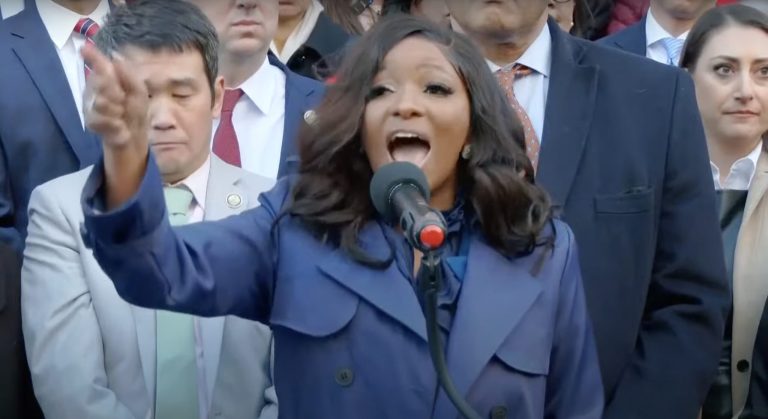 Rep. Crockett Has Ghetto Meltdown Over Musk, Trump During Rally (WATCH)