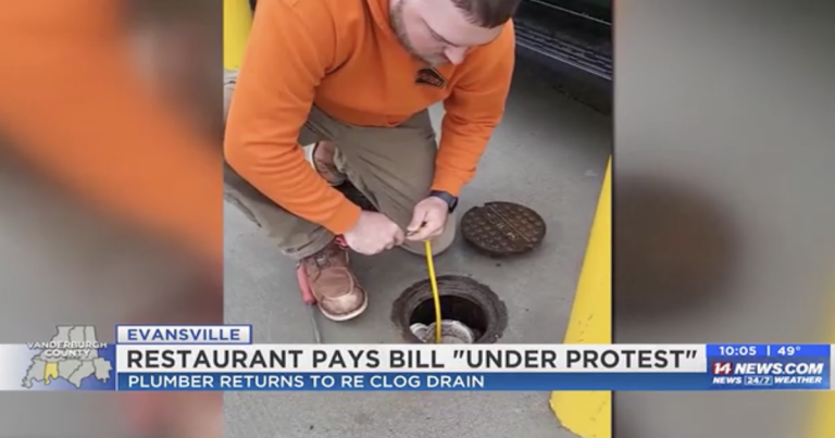 Plumber Returns to Re-Clog Pipe After Restaurant Refuses to Pay Invoice
