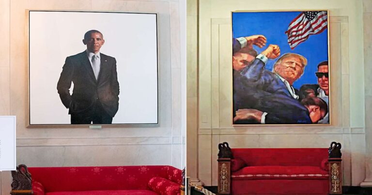 Grand No More: Trump Boots Obama’s Portrait to Off-Limits Stairwell
