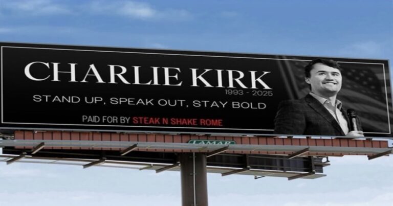 Georgia Businessman’s Billboard Tribute to Charlie Kirk Goes Viral